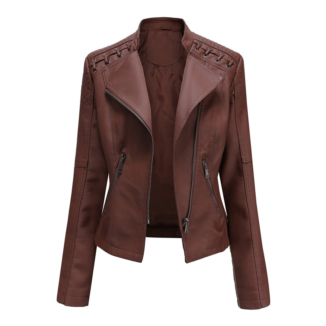 Katerina - Klassische Lederjacke Damen Herbst