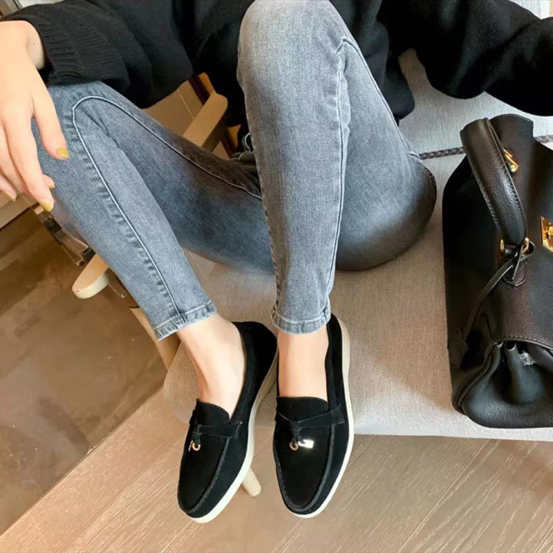 Vianne - Damen Stilvolle Bequeme Wildleder Loafer mit Quasten