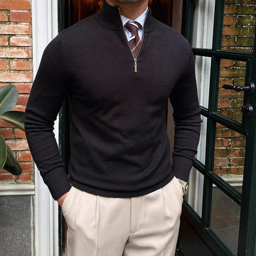 Orion - Herren-Pullover mit Halb-Reißverschluss Elegant
