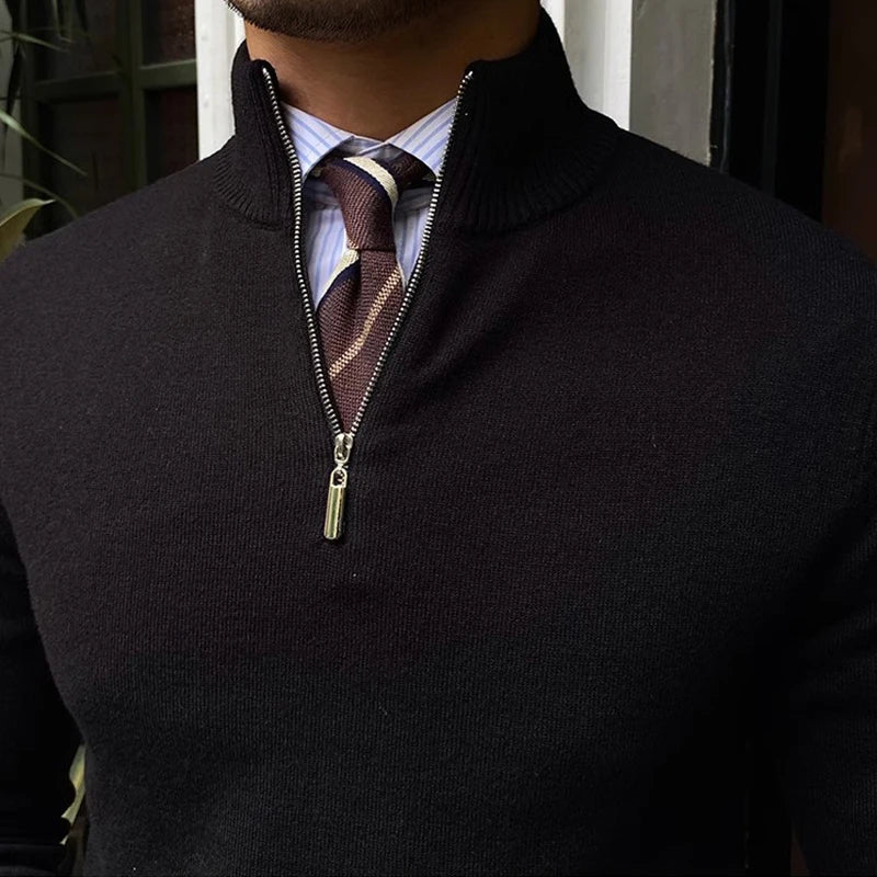 Orion - Herren-Pullover mit Halb-Reißverschluss Elegant
