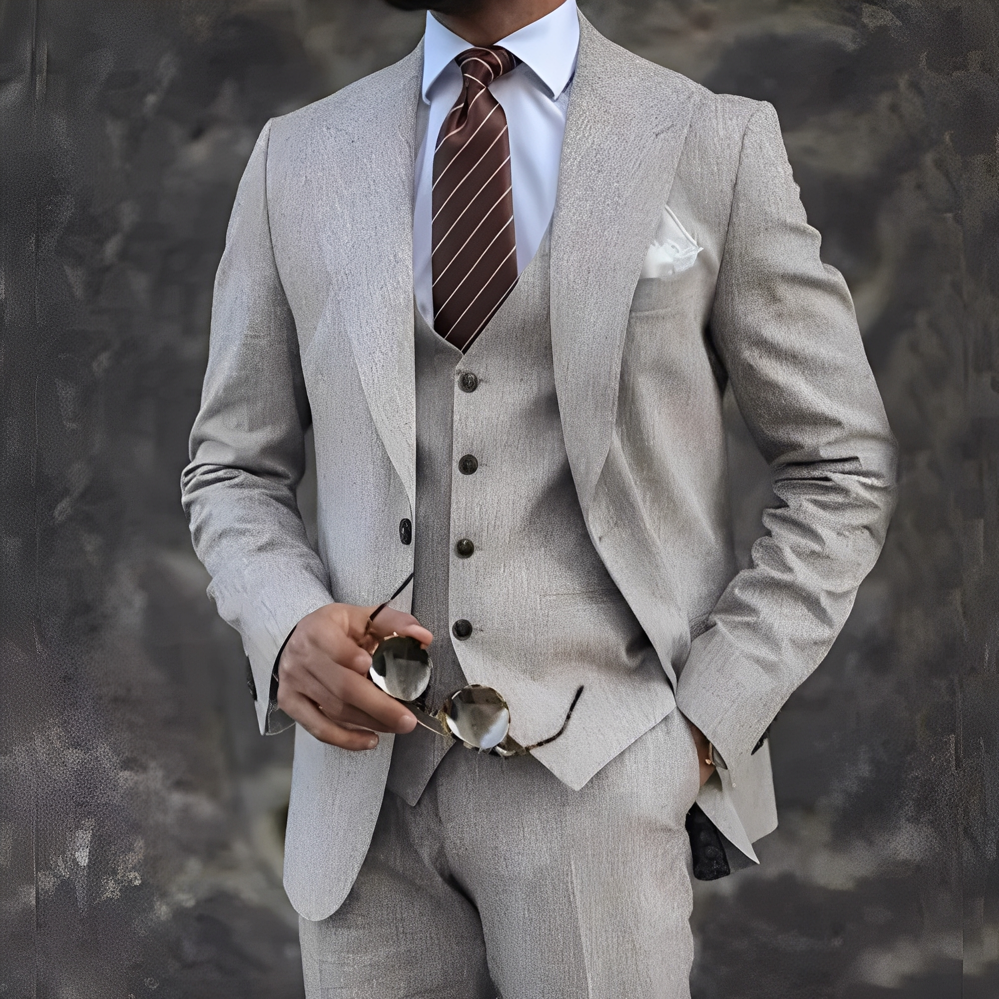 Cordell - Elegant geschnittener, formaler Herren-Dreiteiler