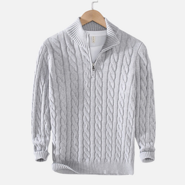 Corvus - Herren-Pullover mit Halb-Reißverschluss