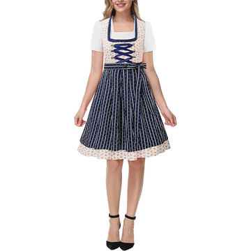 Haven - Damen Schickes Blaues Oktoberfest Dirndl Kleid