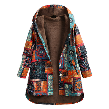 Griselda - Damen-Hoodie mit ethnischem Blumenmuster
