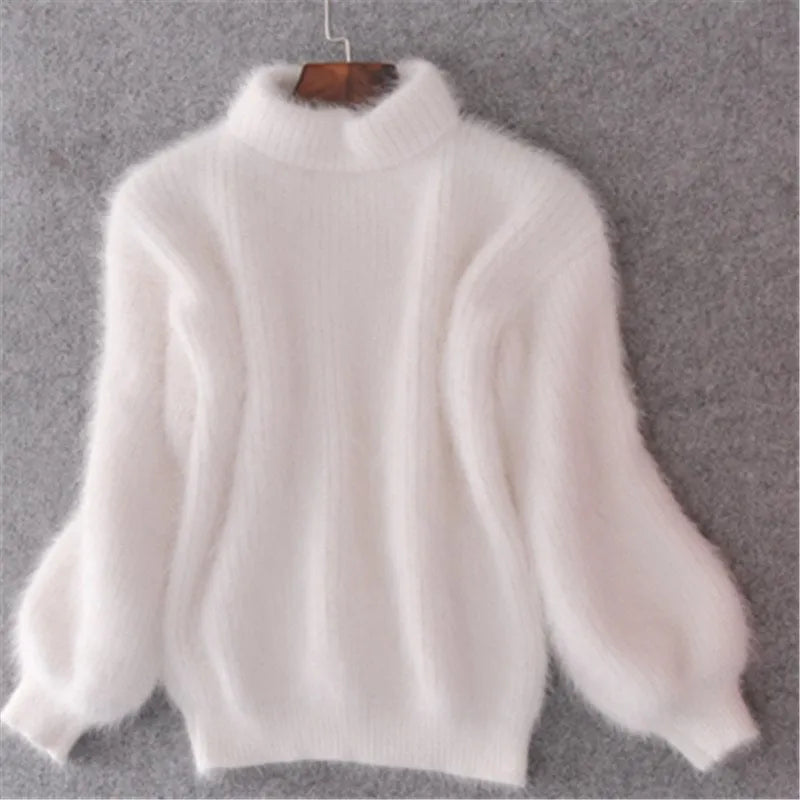 Brenda – Retro-Stil Pullover im Angora-Look