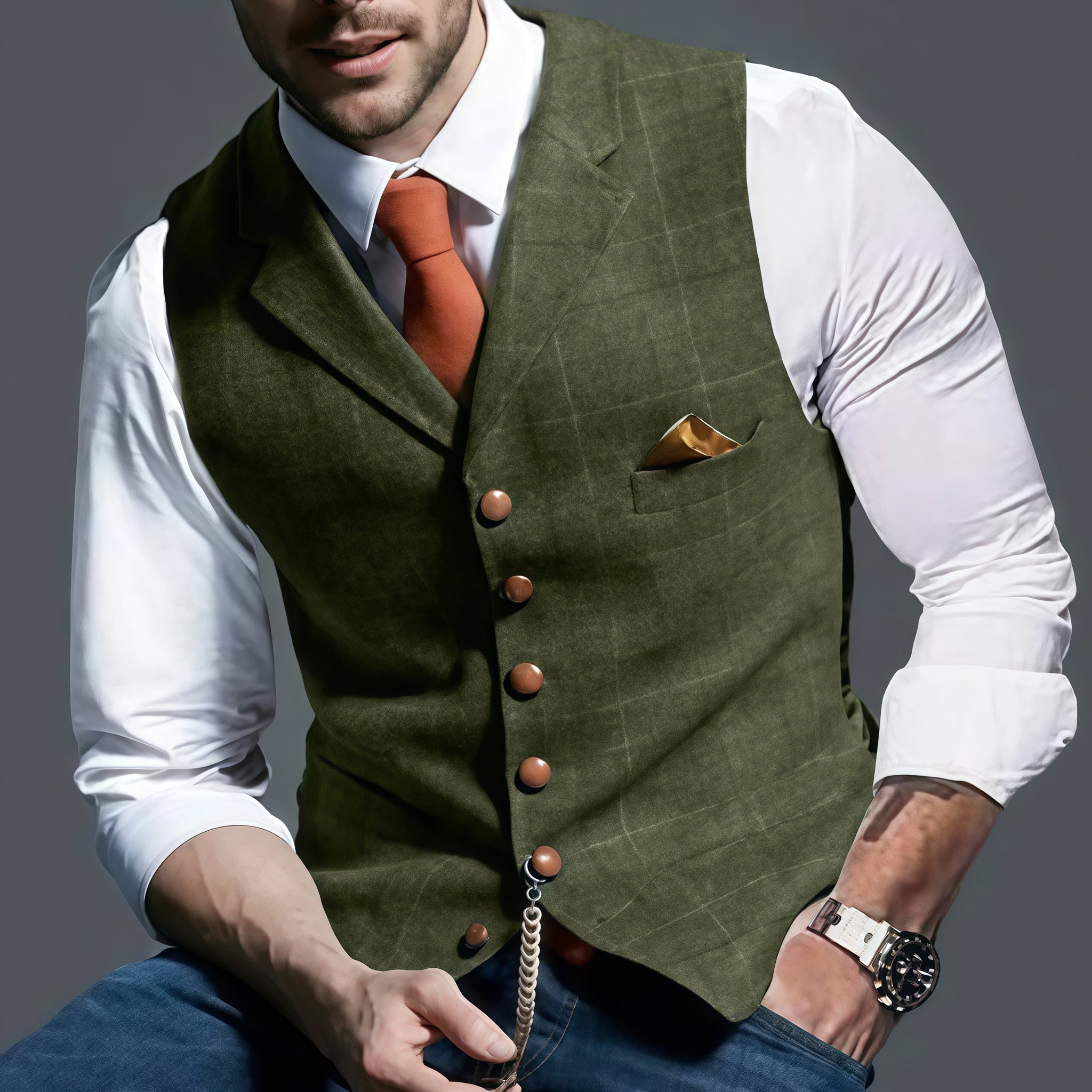 Jon - Elegante Retro-Weste für Herren