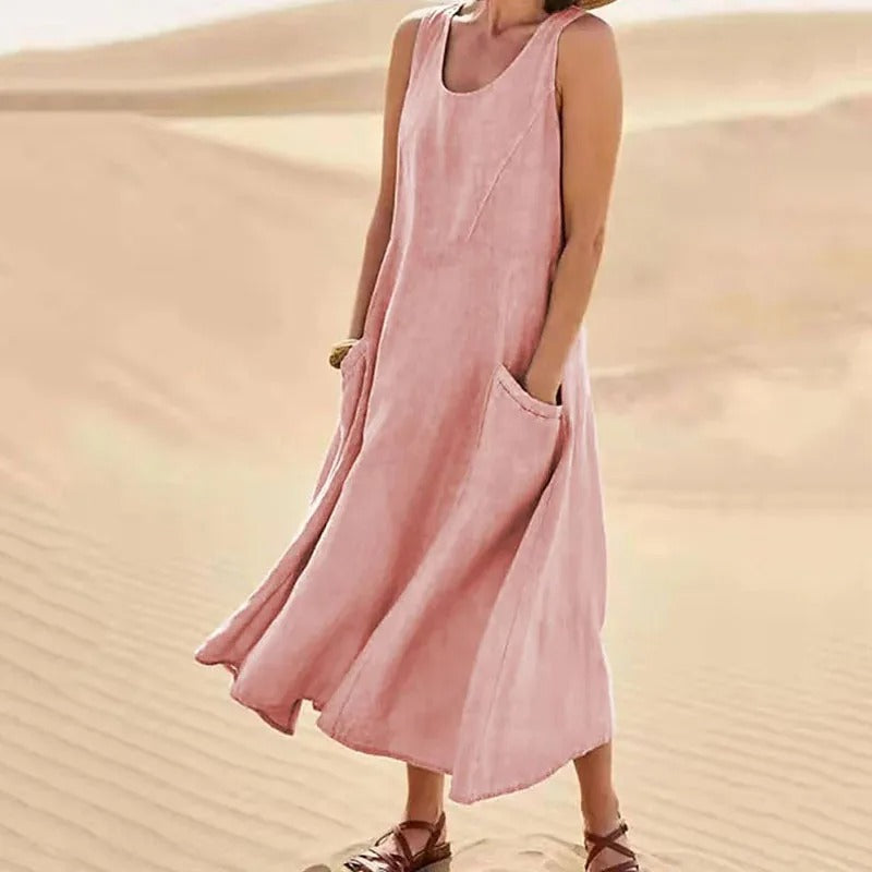 Thora - Bequemes Leinenkleid