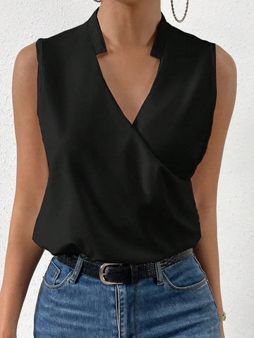 Cara - Elegantes Ärmelloses Top mit V-Ausschnitt