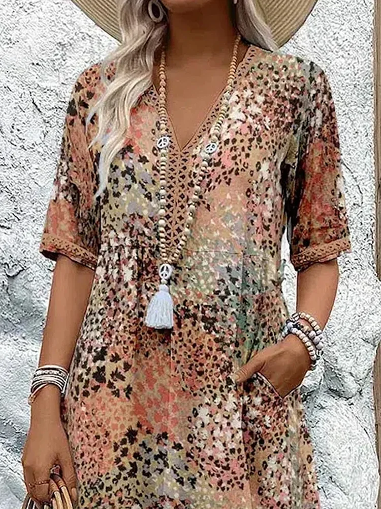 Caramina - Stilvolles Midi-Kleid Damen Sanft