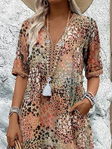 Caramina - Stilvolles Midi-Kleid Damen Sanft