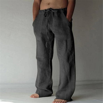 Anton - Uni-Leinen-Freizeithose für Männer