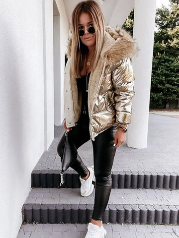 Rebecca - Winterjacke für Damen in Metallic