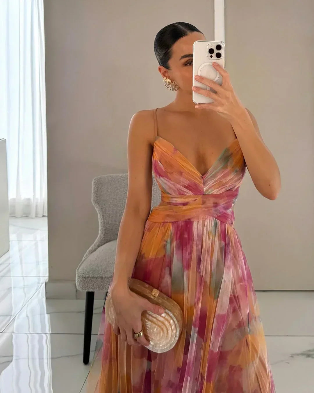 Brienne - Maxikleid Damen, Elegant & Geschichtet