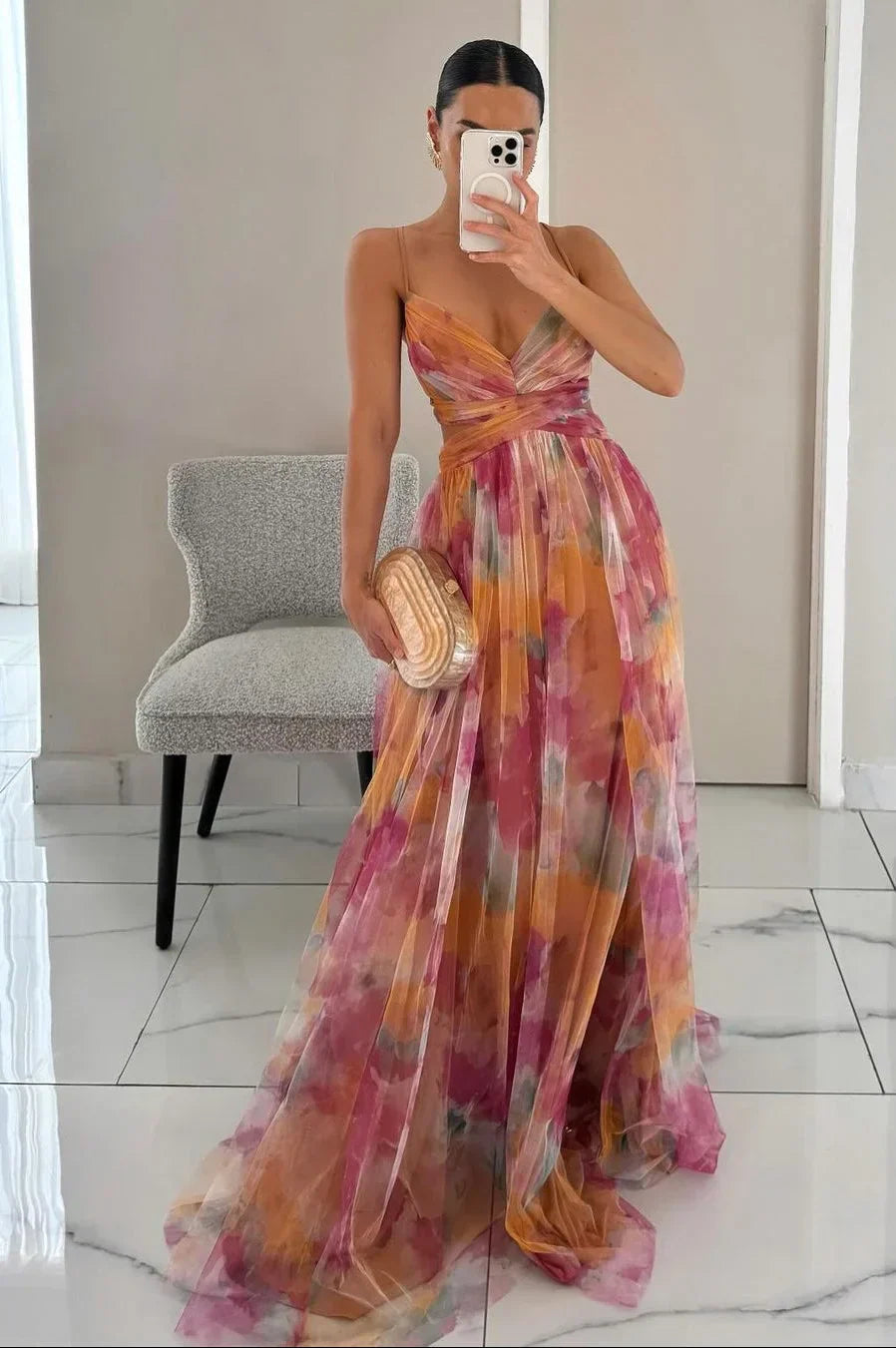 Brienne - Maxikleid Damen, Elegant & Geschichtet