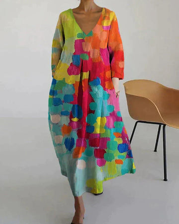 Yoren - Damenkleid mit buntem Muster
