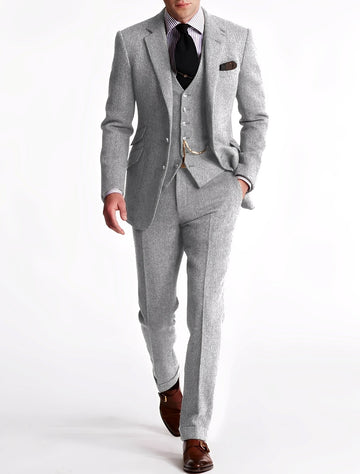 Desmond - Eleganter dreiteiliger Tweed-Anzug für Herren