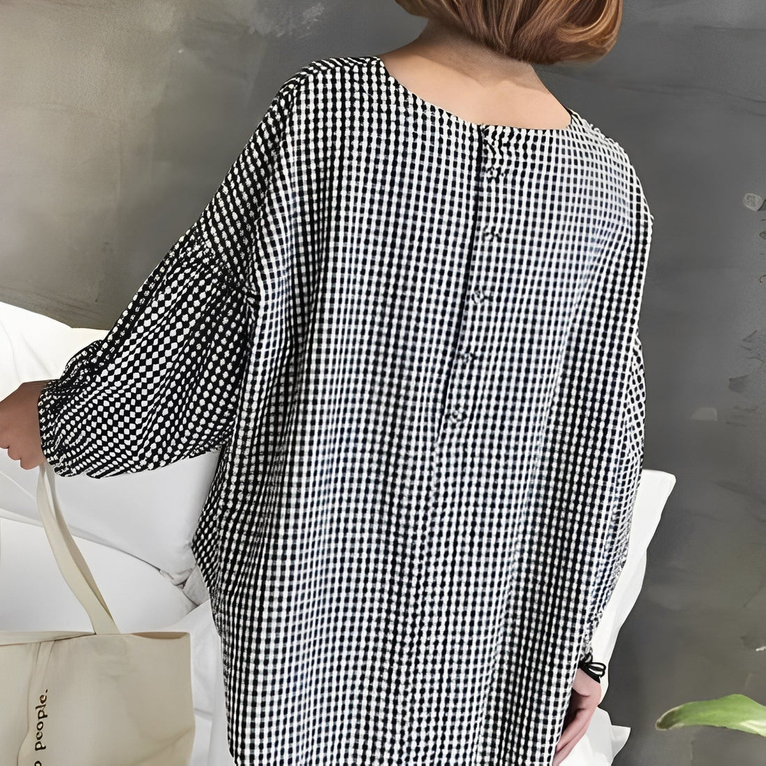 Tahlia - Lässiges Hemd mit Karo und schrägem Design für Damen
