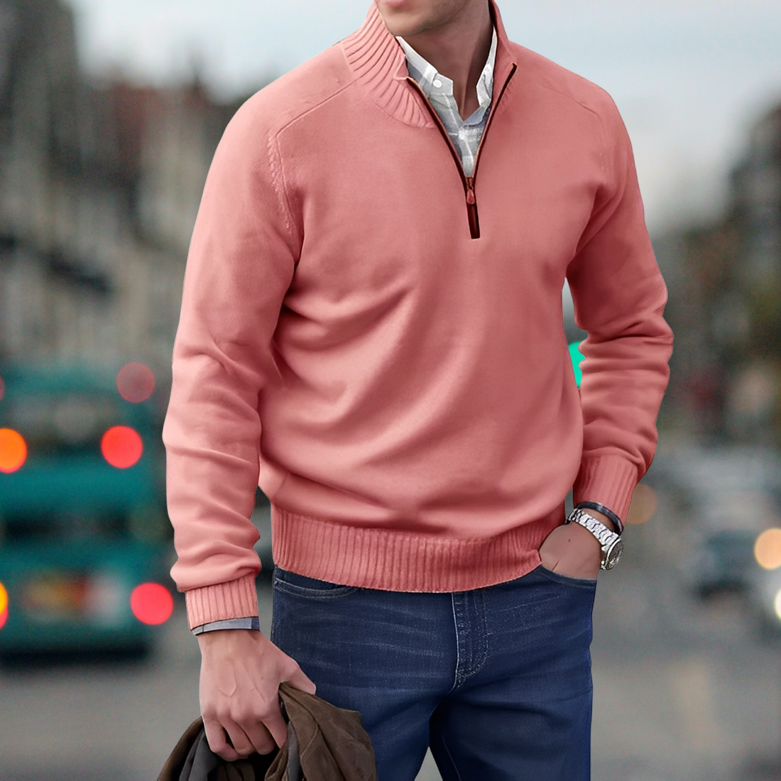 Adrian – Pullover mit Zipper