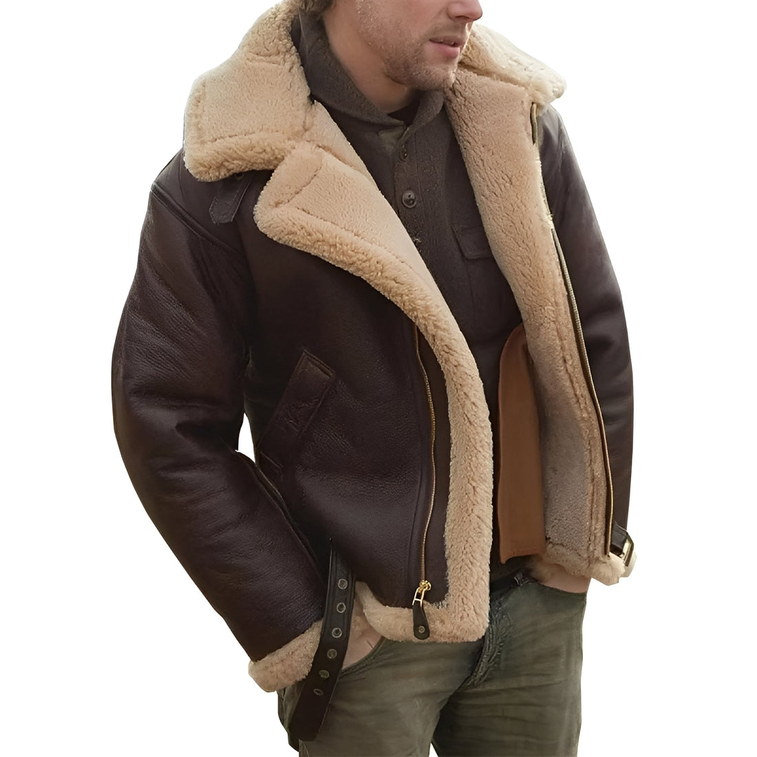 Kolby - Strapazierfähige, dicke Herrenlederjacke