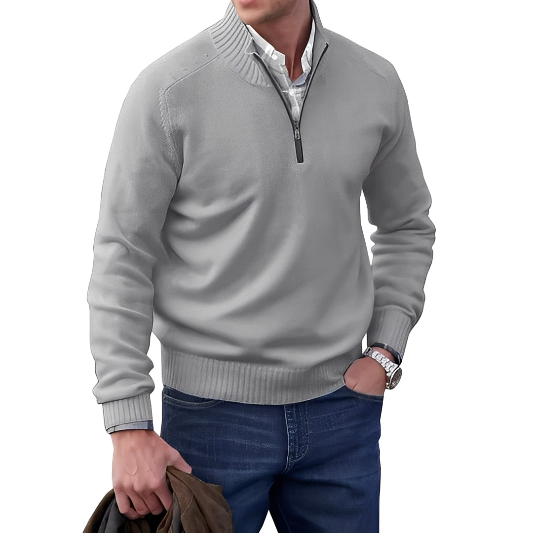 Merrill - Bequemer Wollpullover mit Zipper für Herren