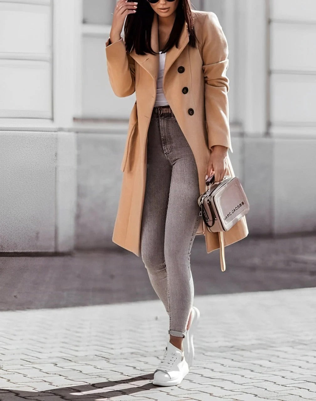 Deena - Schicker, bequemer Damen-Wollmantel