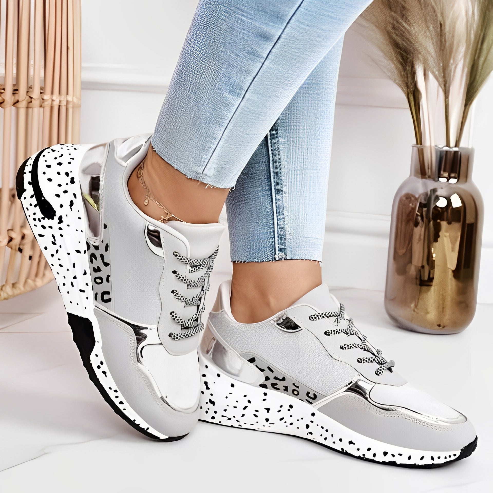 Penelope - Bequeme Sneaker mit Keilabsatz für Damen