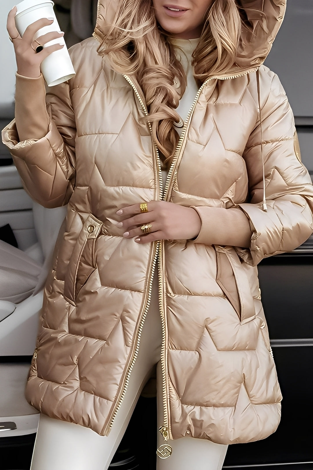 Georgina - Schicker Daunenmantel mit Kapuze für Damen
