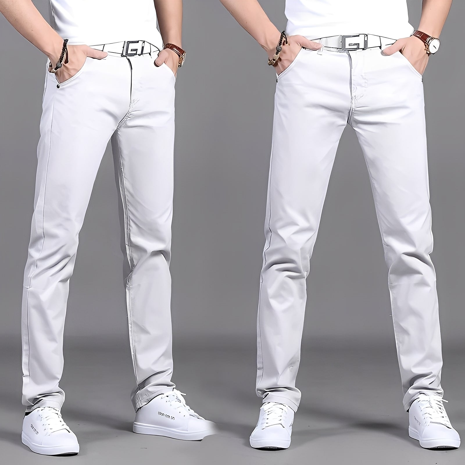 Russell - Bequeme, schmal geschnittene Herrenchinohose