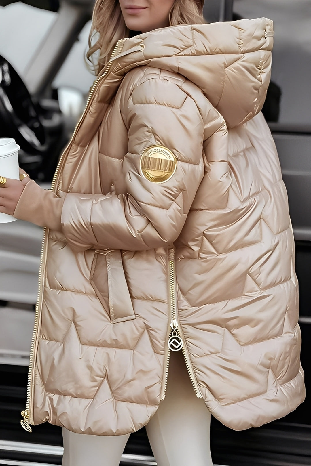 Georgina - Schicker Daunenmantel mit Kapuze für Damen