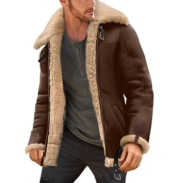 Kolby - Strapazierfähige, dicke Herrenlederjacke