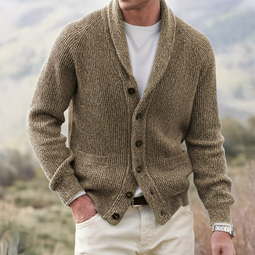 Jerold - Vintage-Cardigan mit breitem Revers für Männer