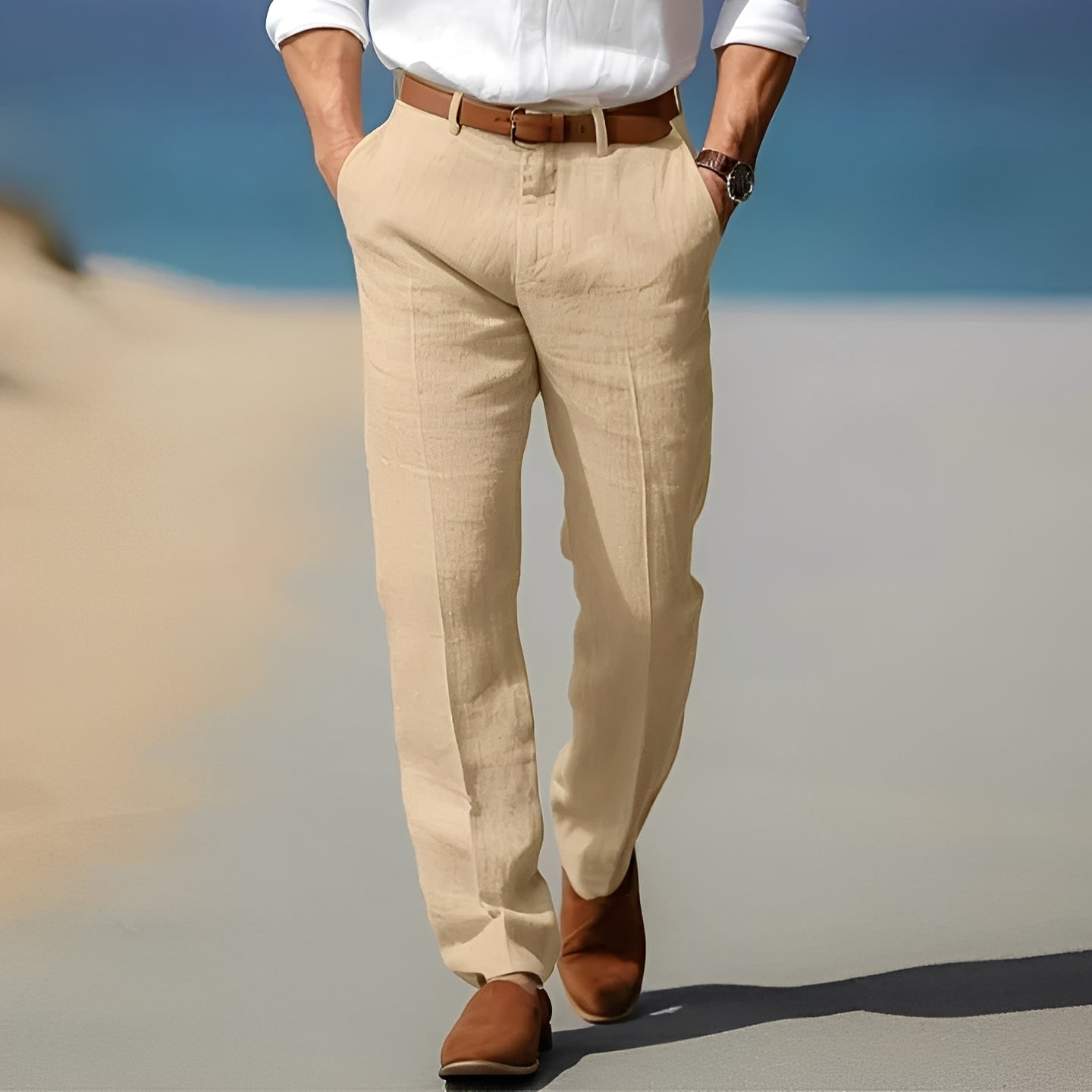 Trent - Bequeme, schicke Leinenhose für Männer