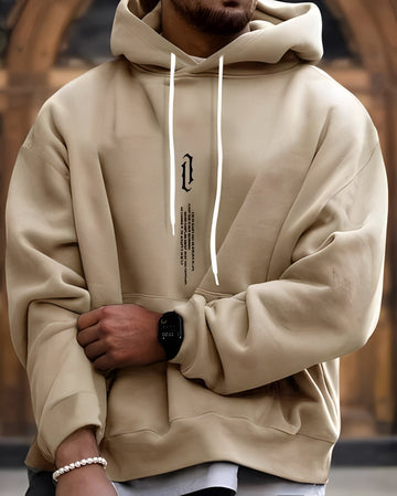 Clayton - Stilvoller, locker geschnittener Herren-Hoodie mit Print