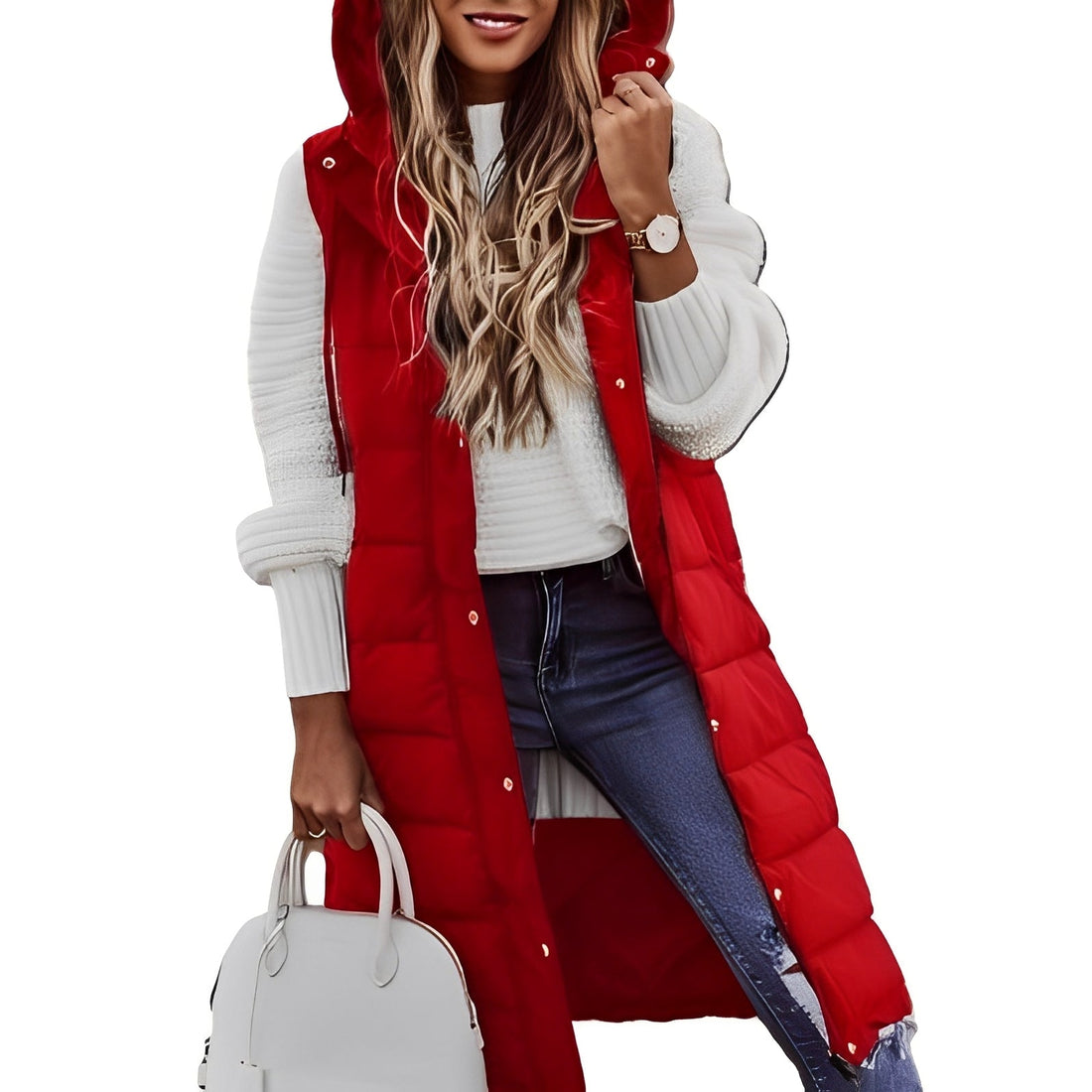 Brenna - Schicke lange Daunenjacke für Damen