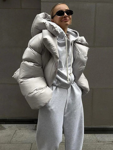 Camille - Damen-Kapuzenjacke aus gefütterter Baumwolle