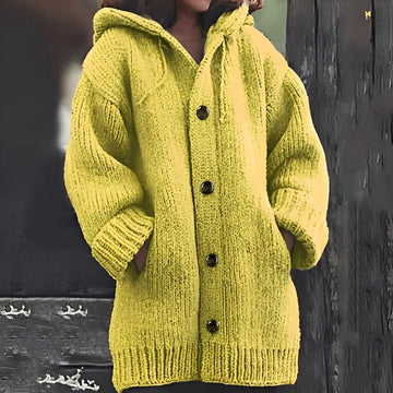 Jaqueline - Bequeme Strickjacke mit Kapuze für Damen