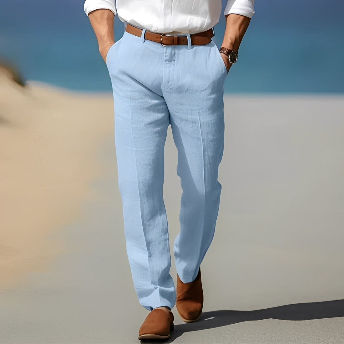 Trent - Bequeme, schicke Leinenhose für Männer