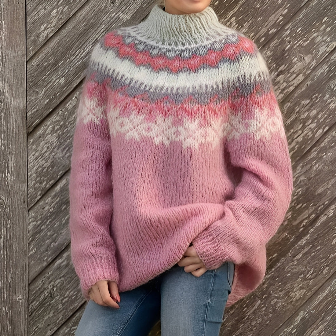 Margery - Traditioneller warmer Damen-Wollpullover