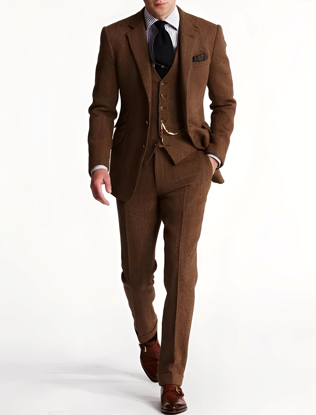 Desmond - Eleganter dreiteiliger Tweed-Anzug für Herren