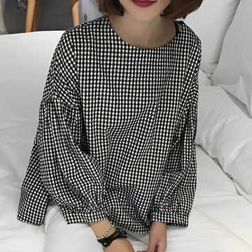 Tahlia - Lässiges Hemd mit Karo und schrägem Design für Damen