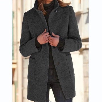 Portia - Retro Rollkragenmantel für Damen