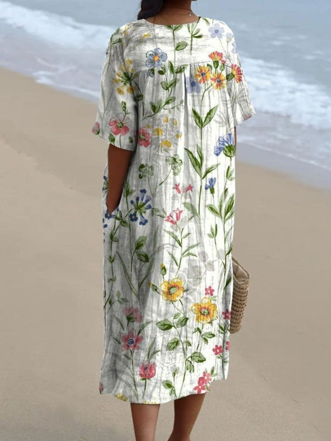 Marisol - Lässiges Blumenkleid im Vintage-Stil