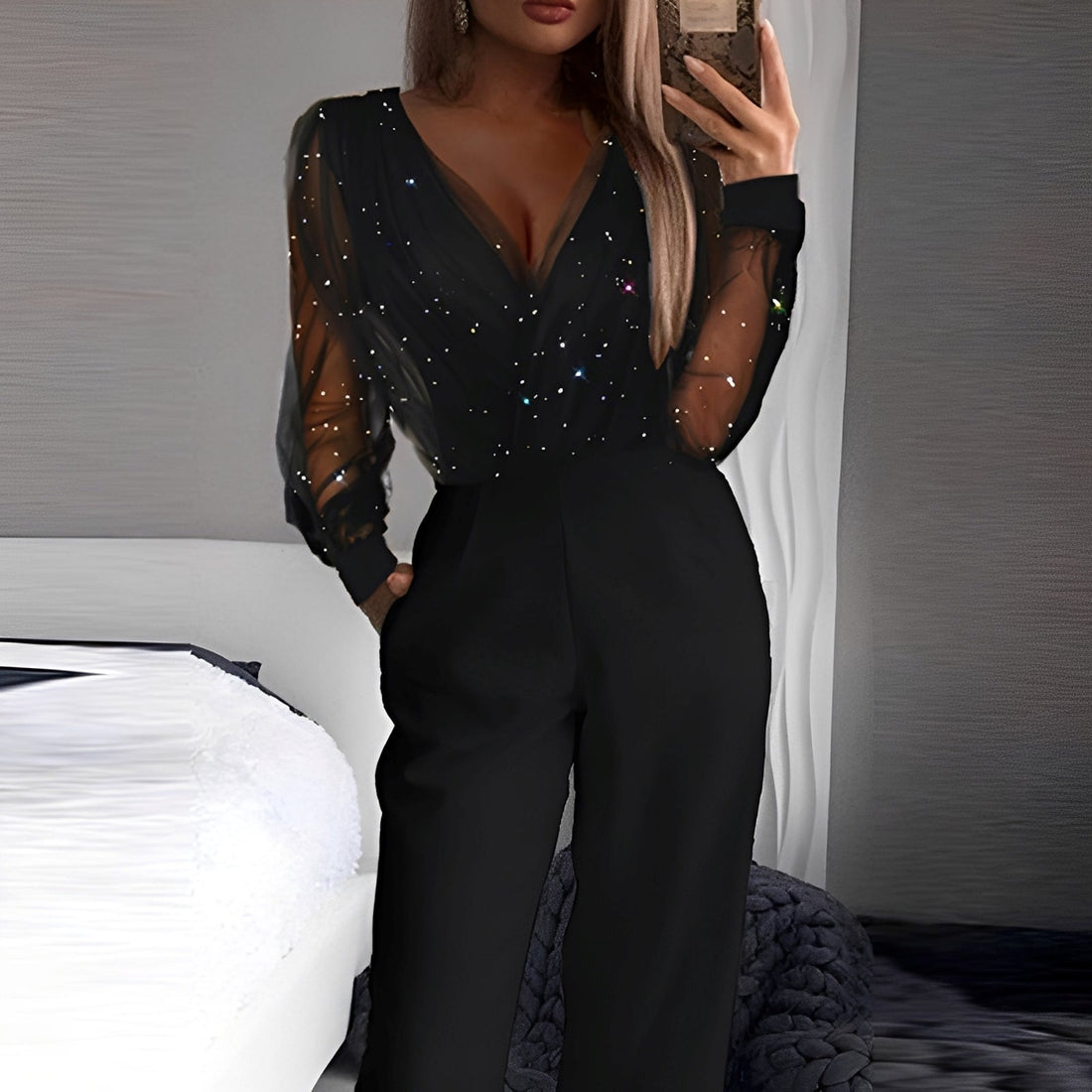 Morgana - Damen Jumpsuit mit weitem Bein und elegantem Stil