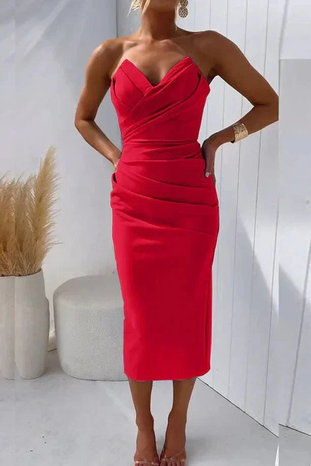 Yassi - Kleid - Plissee - Stoff - Kleider - Himmelblau - Müller Mode