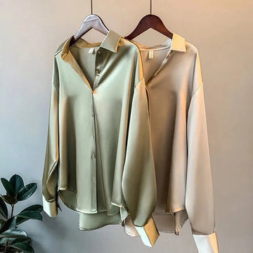 Valgerda - Elegantes Damenhemd aus Satin