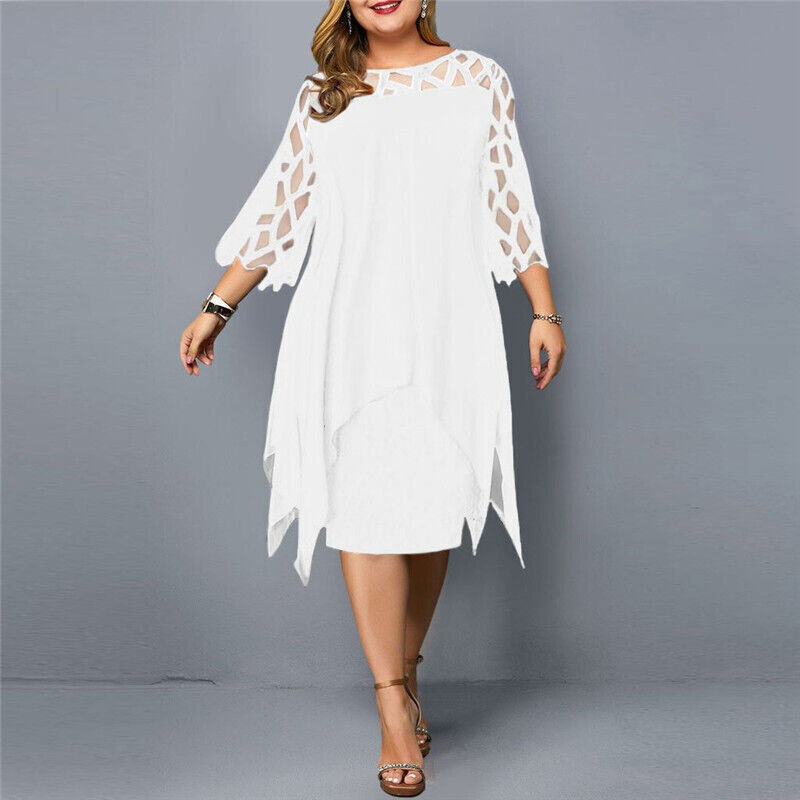 Savanna - Chiffonkleid für Damen in großer Größe