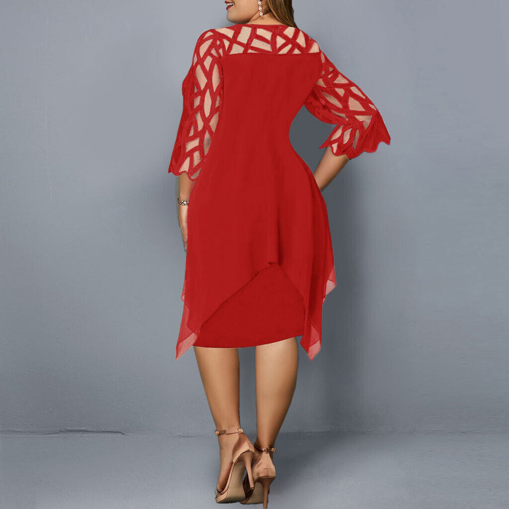 Savanna - Chiffonkleid für Damen in großer Größe