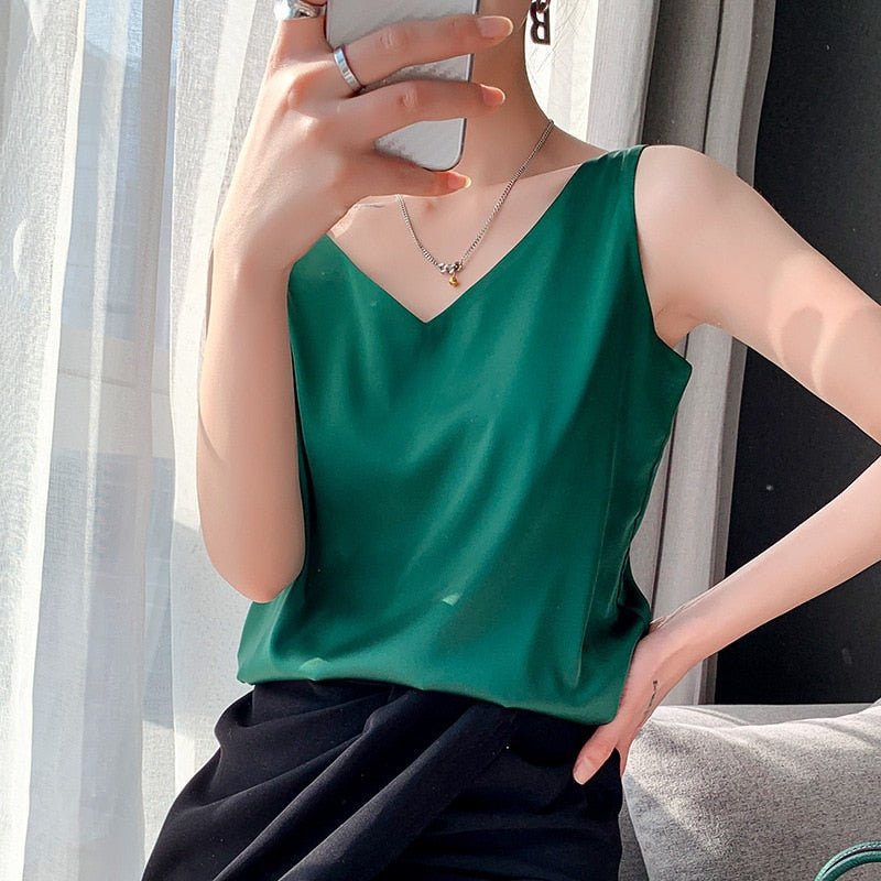 Diya - Stilvolles V-Neck Oberteil für Frauen