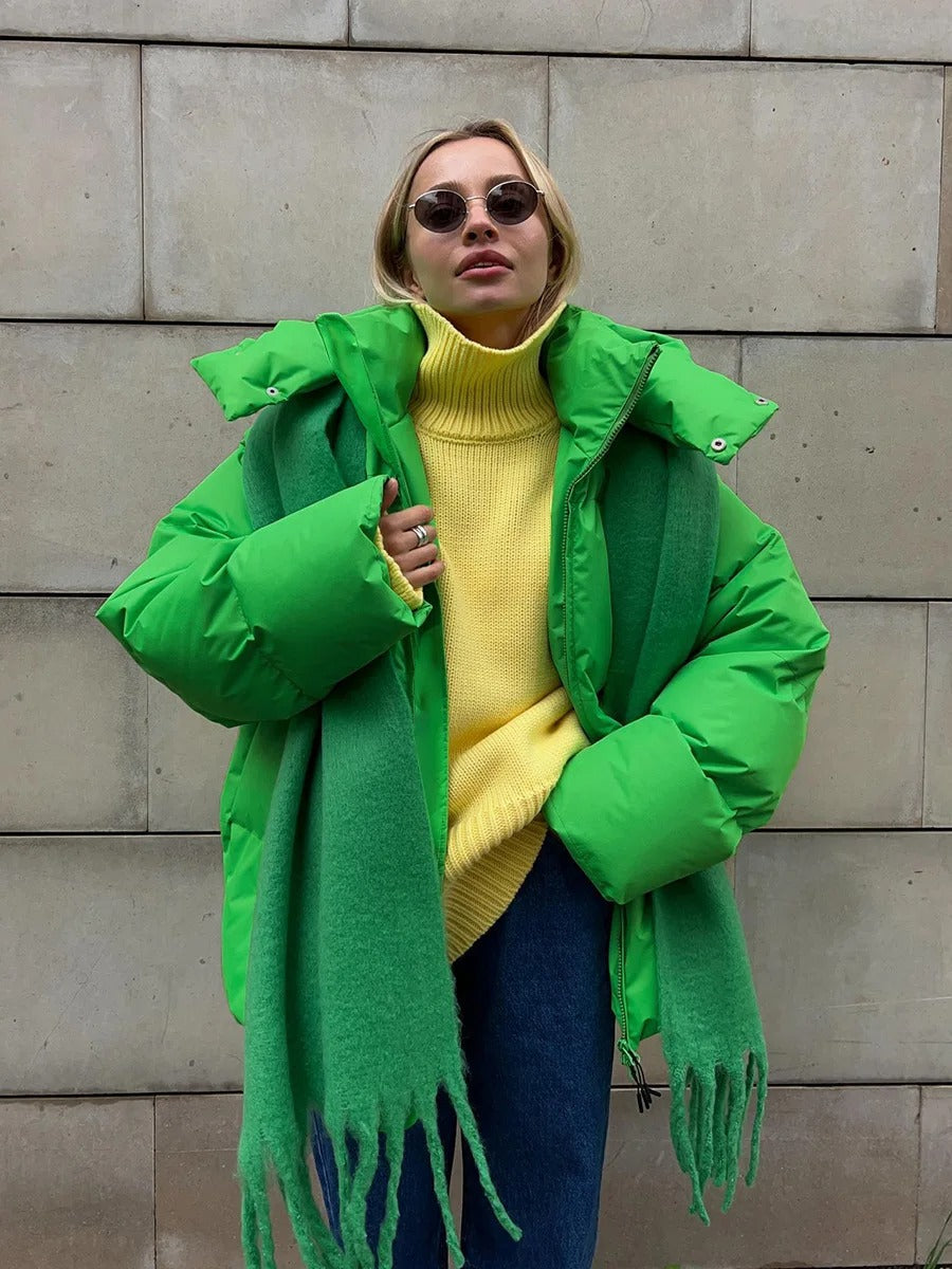 Louisa - Kurze gefütterte Jacke mit Kapuze