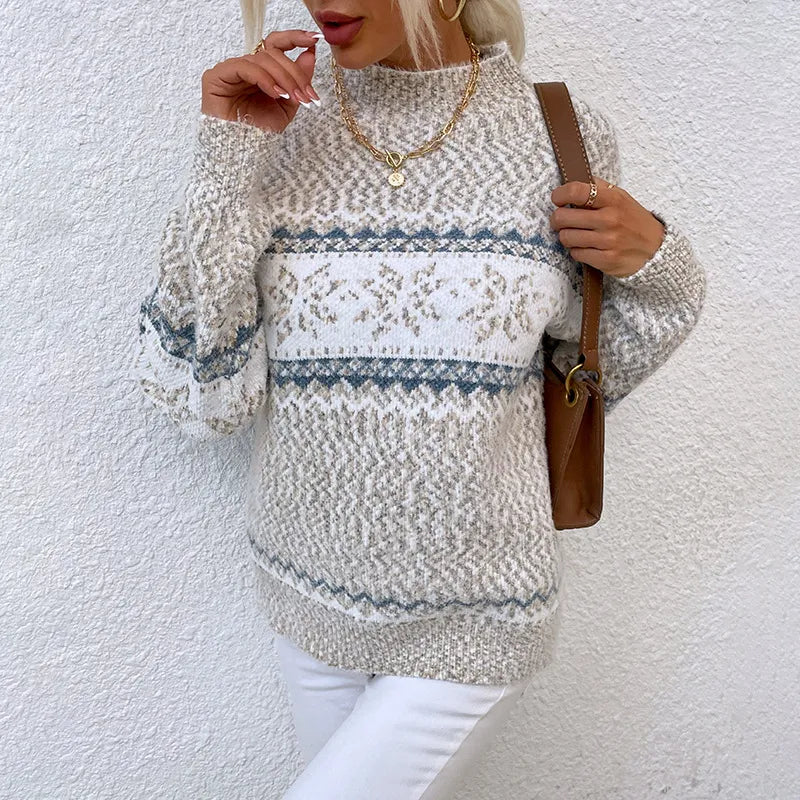 Azula - Gemütlicher Strickpullover mit Schneeflocken